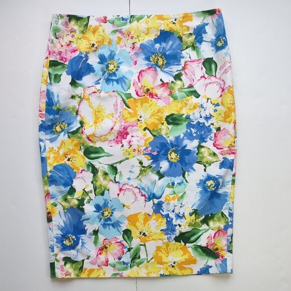 Polo Ralph Lauren Floral Pencil Skirt Stretch Cottagecore Chic  Women's Size 10 - Picture 6 of 10